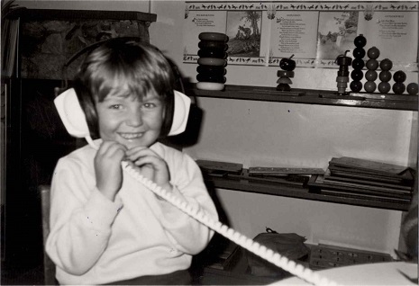 Listening to music at SDN Lady McKell, 1986.